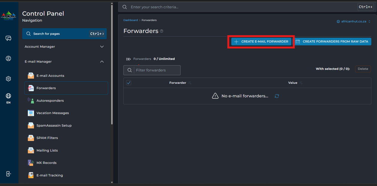 Step3_click on create email forwarder